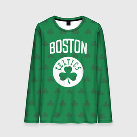 Мужской лонгслив 3D с принтом Boston Celtics в Петрозаводске, 100% полиэстер | длинные рукава, круглый вырез горловины, полуприлегающий силуэт | Тематика изображения на принте: boston | boston celtics | celtics | бостон | бостон селтикс