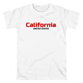 Мужская футболка хлопок с принтом USA - California в Петрозаводске, 100% хлопок | прямой крой, круглый вырез горловины, длина до линии бедер, слегка спущенное плечо. | america | california | california city | california republic | usa | америка | калифорния | соединенные штаты | сша | штат