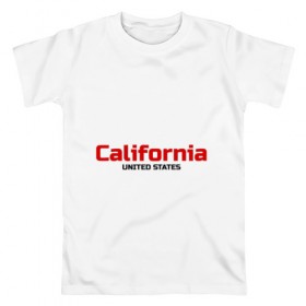 Мужская футболка хлопок с принтом USA - California в Петрозаводске, 100% хлопок | прямой крой, круглый вырез горловины, длина до линии бедер, слегка спущенное плечо. | america | california | california city | california republic | usa | америка | калифорния | соединенные штаты | сша | штат