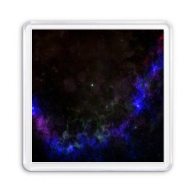 Магнит 55*55 с принтом Космическое сияние в Петрозаводске, Пластик | Размер: 65*65 мм; Размер печати: 55*55 мм | galaxy | nebula | space | star | абстракция | вселенная | галактика | звезда | звезды | космический | планеты
