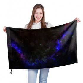 Флаг 3D с принтом Космическое сияние в Петрозаводске, 100% полиэстер | плотность ткани — 95 г/м2, размер — 67 х 109 см. Принт наносится с одной стороны | galaxy | nebula | space | star | абстракция | вселенная | галактика | звезда | звезды | космический | планеты