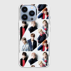 Чехол для iPhone 13 Pro с принтом BTS COLLAGE в Петрозаводске,  |  | Тематика изображения на принте: bangtan | boy | j hope | jimin | jin | jungkook | korea | luv | rm | suga | v | with | бтс | кей | поп