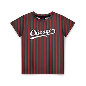 Детская футболка 3D с принтом Chicago Bulls classic в Петрозаводске, 100% гипоаллергенный полиэфир | прямой крой, круглый вырез горловины, длина до линии бедер, чуть спущенное плечо, ткань немного тянется | chicago bulls | nba | нба | чикаго