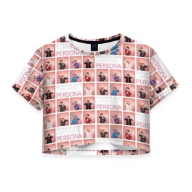 Женская футболка Cropp-top с принтом BTS Pop art в Петрозаводске, 100% полиэстер | круглая горловина, длина футболки до линии талии, рукава с отворотами | bangtan | boy | j hope | jimin | jin | jungkook | korea | luv | rm | suga | v | with | бтс | кей | поп