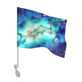 Флаг для автомобиля с принтом Звёздное небо в Петрозаводске, 100% полиэстер | Размер: 30*21 см | galaxy | nebula | space | star | абстракция | вселенная | галактика | звезда | звезды | космический | планеты