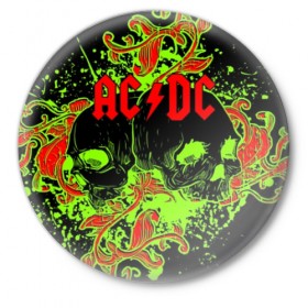 Значок с принтом AC/DC в Петрозаводске,  металл | круглая форма, металлическая застежка в виде булавки | ac dc | acdc | back in black | columbia | epic | force | guitar | pop | rock | vevo | ангус | блюз | рок | хард | янг