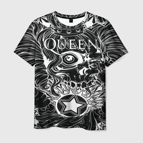 Мужская футболка 3D с принтом Queen в Петрозаводске, 100% полиэфир | прямой крой, круглый вырез горловины, длина до линии бедер | bohemian | brian | freddie | john | mercury | must go on | queen | rhapsody | roger | taylor | the miracle | the show | роджер тейлор | фредди меркьюри