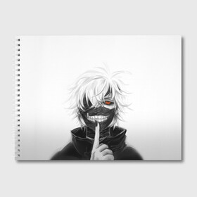 Альбом для рисования с принтом Kaneki Ken в Петрозаводске, 100% бумага
 | матовая бумага, плотность 200 мг. | anteiku | ghoul | kaneki | ken | tokyo | антейку | гуль | канеки | кен | токийский