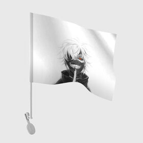 Флаг для автомобиля с принтом Kaneki Ken в Петрозаводске, 100% полиэстер | Размер: 30*21 см | anteiku | ghoul | kaneki | ken | tokyo | антейку | гуль | канеки | кен | токийский