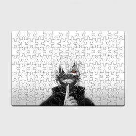 Пазл магнитный 126 элементов с принтом Kaneki Ken в Петрозаводске, полимерный материал с магнитным слоем | 126 деталей, размер изделия —  180*270 мм | anteiku | ghoul | kaneki | ken | tokyo | антейку | гуль | канеки | кен | токийский