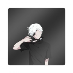 Магнит виниловый Квадрат с принтом Kaneki Ken в Петрозаводске, полимерный материал с магнитным слоем | размер 9*9 см, закругленные углы | anteiku | ghoul | kaneki | ken | tokyo | антейку | гуль | канеки | кен | токийский