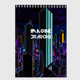 Скетчбук с принтом IMAGINE DRAGONS в Петрозаводске, 100% бумага
 | 48 листов, плотность листов — 100 г/м2, плотность картонной обложки — 250 г/м2. Листы скреплены сверху удобной пружинной спиралью | destiny | from | imagine dragons | metal death | rock | альтернатива | метал | рок | хард | хеви | электроникор