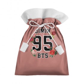 Подарочный 3D мешок с принтом JIMIN BTS в Петрозаводске, 100% полиэстер | Размер: 29*39 см | bangtan | bighit | boy | fake love | j hope | jimin | jin | jungkook | korea | kpop | live | luv | mic drop | rm | suga | v | with | бтс | кей | поп