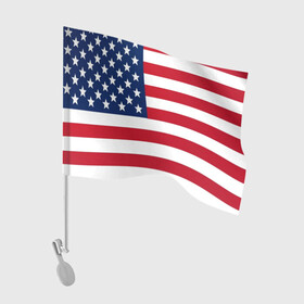 Флаг для автомобиля с принтом USA в Петрозаводске, 100% полиэстер | Размер: 30*21 см | usa | абстракция | америка | американский | герб | звезды | краска | символика сша | страны | сша | флаг | штаты