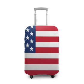 Чехол для чемодана 3D с принтом USA в Петрозаводске, 86% полиэфир, 14% спандекс | двустороннее нанесение принта, прорези для ручек и колес | usa | абстракция | америка | американский | герб | звезды | краска | символика сша | страны | сша | флаг | штаты