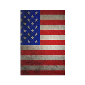 Обложка для паспорта матовая кожа с принтом Американский флаг в Петрозаводске, натуральная матовая кожа | размер 19,3 х 13,7 см; прозрачные пластиковые крепления | Тематика изображения на принте: usa | абстракция | америка | американский | герб | звезды | краска | символика сша | страны | сша | флаг | штаты