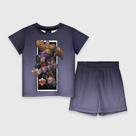Детский костюм с шортами 3D с принтом Brawl Stars в Петрозаводске,  |  | brawl stars | jessie | leon | spike | бравл старс | джесси | леон | спайк