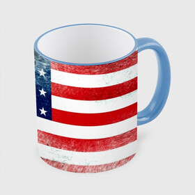 Кружка с полной запечаткой с принтом Америка Флаг в Петрозаводске, керамика | ёмкость 330 мл | usa | абстракция | америка | американский | герб | звезды | краска | символика сша | страны | сша | флаг | штаты