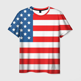 Мужская футболка 3D с принтом Соединенные Штаты Америки в Петрозаводске, 100% полиэфир | прямой крой, круглый вырез горловины, длина до линии бедер | usa | абстракция | америка | американский | герб | звезды | краска | символика сша | страны | сша | флаг | штаты
