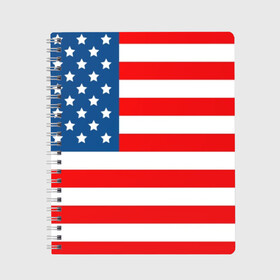 Тетрадь с принтом Соединенные Штаты Америки в Петрозаводске, 100% бумага | 48 листов, плотность листов — 60 г/м2, плотность картонной обложки — 250 г/м2. Листы скреплены сбоку удобной пружинной спиралью. Уголки страниц и обложки скругленные. Цвет линий — светло-серый
 | usa | абстракция | америка | американский | герб | звезды | краска | символика сша | страны | сша | флаг | штаты