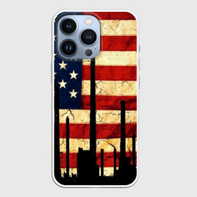 Чехол для iPhone 13 Pro с принтом USA URBAN в Петрозаводске,  |  | usa | абстракция | америка | американский | герб | звезды | краска | символика сша | страны | сша | флаг | штаты