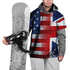 Накидка на куртку 3D с принтом Англия&Америка в Петрозаводске, 100% полиэстер |  | usa | абстракция | америка | американский | герб | звезды | краска | символика сша | страны | сша | флаг | штаты