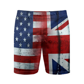 Мужские шорты спортивные с принтом Англия&Америка в Петрозаводске,  |  | usa | абстракция | америка | американский | герб | звезды | краска | символика сша | страны | сша | флаг | штаты