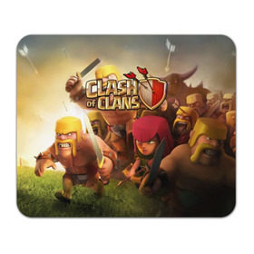 Коврик для мышки прямоугольный с принтом Clash of Clans в Петрозаводске, натуральный каучук | размер 230 х 185 мм; запечатка лицевой стороны | Тематика изображения на принте: base | clan wars | coc | hall | hog rider | royale | town | trap | база | гоблин | золото | клеш оф кленс | кок | крепость | кристаллы | трофей | эликсир