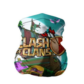 Бандана-труба 3D с принтом Clash of Clans в Петрозаводске, 100% полиэстер, ткань с особыми свойствами — Activecool | плотность 150‒180 г/м2; хорошо тянется, но сохраняет форму | base | clan wars | coc | hall | hog rider | royale | town | trap | база | гоблин | золото | клеш оф кленс | кок | крепость | кристаллы | трофей | эликсир