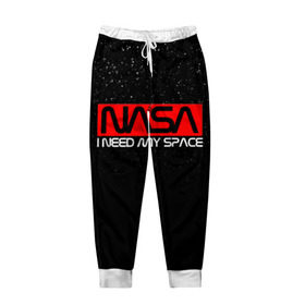 Мужские брюки 3D с принтом NASA (НА СПИНЕ) в Петрозаводске, 100% полиэстер | манжеты по низу, эластичный пояс регулируется шнурком, по бокам два кармана без застежек, внутренняя часть кармана из мелкой сетки | galaxy | nasa | space | space company | star | астрономия | галактика | звезды | космическая компания | космос | наса
