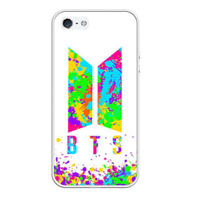 Чехол для iPhone 5/5S матовый с принтом BTS COLORS в Петрозаводске, Силикон | Область печати: задняя сторона чехла, без боковых панелей | bangtan boys | bt21 | bts | bts army | bts stickers | j hope | jimin | jin | jungkook | k pop | rap monster | rapmon | suga | v | бтс | корея | стикеры bts