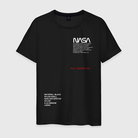 Мужская футболка хлопок с принтом NASA в Петрозаводске, 100% хлопок | прямой крой, круглый вырез горловины, длина до линии бедер, слегка спущенное плечо. | galaxy | nasa | space | space company | star | астрономия | галактика | звезды | космическая компания | космос | наса