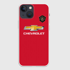 Чехол для iPhone 13 mini с принтом MU home 19 20 в Петрозаводске,  |  | champions | england | league | manchester | paul | pogba | premier | united | англия | лига | манчестер | мю | погба | поль | чемпионов | юнайтед