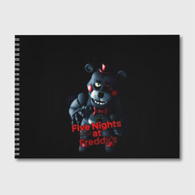 Альбом для рисования с принтом Five Nights At Freddys в Петрозаводске, 100% бумага
 | матовая бумага, плотность 200 мг. | five nights at freddys | foxy | аниматроники | игра | компьютерная игра | робот | фокси | фредди | фреди | чика