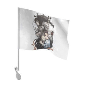 Флаг для автомобиля с принтом Kimetsu no Yaiba в Петрозаводске, 100% полиэстер | Размер: 30*21 см | blade | blade of demon | demon | demon slayer | kimetsu | kimetsu no yaiba | slayer | yaiba | клинок | клинок рассекающий демонов | рассекающий демонов