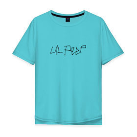 Мужская футболка хлопок Oversize с принтом LIL PEEP (НА СПИНЕ) в Петрозаводске, 100% хлопок | свободный крой, круглый ворот, “спинка” длиннее передней части | lil peep | lil prince | logo | music | rap | зарубежная музыка | зарубежные | лил пип | лого | маленький принц | музыка | реп