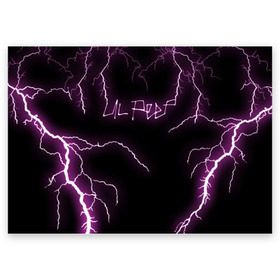Поздравительная открытка с принтом LIL PEEP в Петрозаводске, 100% бумага | плотность бумаги 280 г/м2, матовая, на обратной стороне линовка и место для марки
 | Тематика изображения на принте: lil peep | lil prince | logo | music | pink | rap | thunder | зарубежная музыка | зарубежные | лил пип | лого | маленький принц | молнии | музыка | реп | розовый