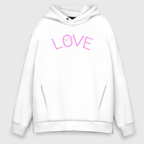 Мужское худи Oversize хлопок с принтом LIL PEEP LOVE в Петрозаводске, френч-терри — 70% хлопок, 30% полиэстер. Мягкий теплый начес внутри —100% хлопок | боковые карманы, эластичные манжеты и нижняя кромка, капюшон на магнитной кнопке | Тематика изображения на принте: lil peep | lil prince | logo | music | pink | rap | зарубежная музыка | зарубежные | лил пип | лого | маленький принц | музыка | реп | розовый