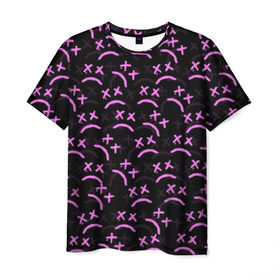 Мужская футболка 3D с принтом LIL PEEP в Петрозаводске, 100% полиэфир | прямой крой, круглый вырез горловины, длина до линии бедер | lil peep | lil prince | logo | music | pink | rap | зарубежная музыка | зарубежные | лил пип | лого | маленький принц | музыка | реп | розовый