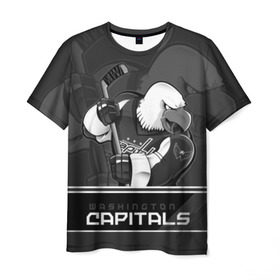 Мужская футболка 3D с принтом Washington Capitals в Петрозаводске, 100% полиэфир | прямой крой, круглый вырез горловины, длина до линии бедер | Тематика изображения на принте: capitals | hokkey | nhl | ovechkin | washington | александр | вашингтон | кэпиталз | кэпиталс | овечкин | хоккеист | хоккей