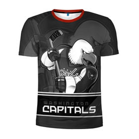 Мужская футболка 3D спортивная с принтом Washington Capitals в Петрозаводске, 100% полиэстер с улучшенными характеристиками | приталенный силуэт, круглая горловина, широкие плечи, сужается к линии бедра | capitals | hokkey | nhl | ovechkin | washington | александр | вашингтон | кэпиталз | кэпиталс | овечкин | хоккеист | хоккей
