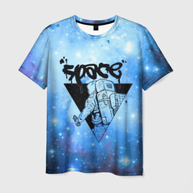 Мужская футболка 3D с принтом космос в Петрозаводске, 100% полиэфир | прямой крой, круглый вырез горловины, длина до линии бедер | астрономия | вселенная | галактика | графика | звезды | инопланетяне | космос | нло
