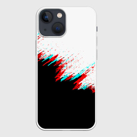 Чехол для iPhone 13 mini с принтом КРАСКА И НИЧЕГО ЛИШНЕГО в Петрозаводске,  |  | abstract | colors | glitch | lines | paints | pattern | stripes | texture | абстракция | глитч | краски | полосы | узор