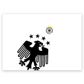 Поздравительная открытка с принтом Сборная Германии в Петрозаводске, 100% бумага | плотность бумаги 280 г/м2, матовая, на обратной стороне линовка и место для марки
 | deutsche | deutschland | die mannschaft | germany | германия | немецкая сборная | сборная | сборная гемании по футболу | сборная германии | форма | футбол