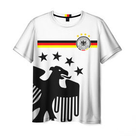 Мужская футболка 3D с принтом Сборная Германии в Петрозаводске, 100% полиэфир | прямой крой, круглый вырез горловины, длина до линии бедер | deutsche | deutschland | die mannschaft | germany | германия | немецкая сборная | сборная | сборная гемании по футболу | сборная германии | форма | футбол