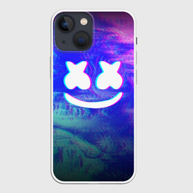 Чехол для iPhone 13 mini с принтом MARSHMELLO GLITCH в Петрозаводске,  |  | dj | glitch | marshmello | usa | америка | глитч | клубная музыка | маршмелло | музыка | музыкант