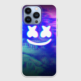 Чехол для iPhone 13 Pro с принтом MARSHMELLO GLITCH в Петрозаводске,  |  | dj | glitch | marshmello | usa | америка | глитч | клубная музыка | маршмелло | музыка | музыкант