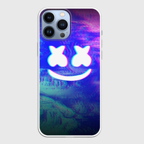 Чехол для iPhone 13 Pro Max с принтом MARSHMELLO GLITCH в Петрозаводске,  |  | dj | glitch | marshmello | usa | америка | глитч | клубная музыка | маршмелло | музыка | музыкант