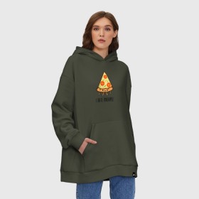 Худи SuperOversize хлопок с принтом I Hate Pineapple в Петрозаводске, 70% хлопок, 30% полиэстер, мягкий начес внутри | карман-кенгуру, эластичная резинка на манжетах и по нижней кромке, двухслойный капюшон
 | 