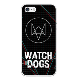 Чехол для iPhone 5/5S матовый с принтом WATCH DOGS в Петрозаводске, Силикон | Область печати: задняя сторона чехла, без боковых панелей | action | ct os | ded sec | fox | gamer | glitch | hacker | player | watch dogs | watch dogs 2 | глитч | знак лиса | игра | компьютерная игра | хакер